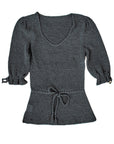 Peasant Top in Black