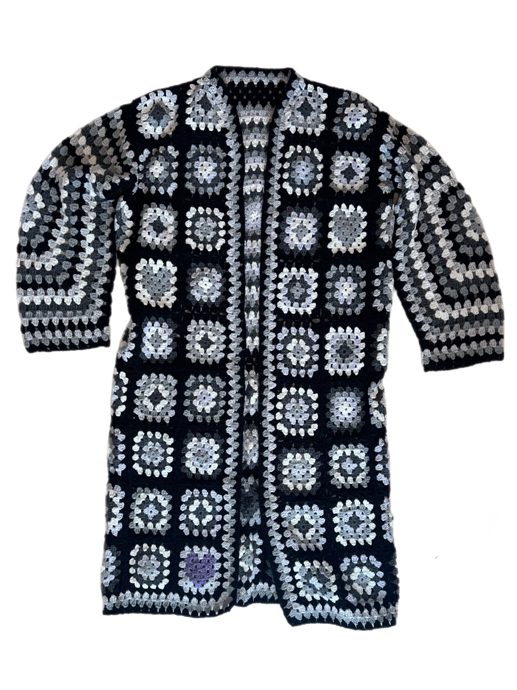 【KIXI】★(UNISEX) Grandma knit cardigan Grandma's Sweater Cardigan Plus Fleece Middle-Aged Elderly