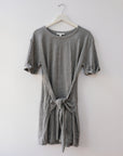 White + Warren Sweatshirt Tie Dress, Size Medium