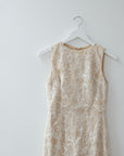 White Lace Tea Length Dress, Size 0
