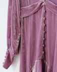 For Love & Lemons Purple Velvet High-Low Dress, Size Medium