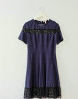 Rebecca Taylor Navy and Black Dress, Size 6