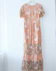 For Love & Lemons Peach Lace Maxi Dress, Size Medium