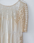 For Love & Lemons Cream Lace Midi Dress, Size Medium