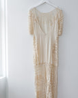 For Love & Lemons Cream Lace Midi Dress, Size Medium