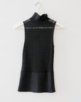 DVF Black Lace Tank, Size Small