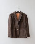 Vintage Dark-Tone Wool Blazer, Size Small
