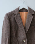 Vintage Dark-Tone Wool Blazer, Size Small