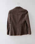 Vintage Dark-Tone Wool Blazer, Size Small