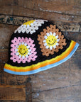 Crochet Bucket Hat with Smileys