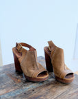 Lucky Brand Suede Block Heel, Size 8.5