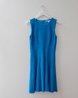 DVF Fit and Flare Blue Dress, Size 4