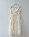 BCBG Vintage Lace and Feather Dress, Size Small