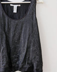 DVF Sequin Black Tank, Size Medium