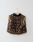 Antik Batik Vest with Fur, Size Small