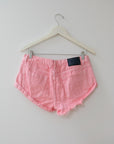 One Teaspoon Pink Denim Shorts, Size 28