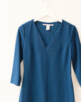 DVF Vintage Crepe Chiffon Blue Dress