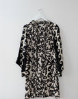 DVF Black & White Shift Dress, Size 10