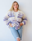 Kismet Cardigan in Purple