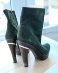 DVF Dark Green Boots, US 9
