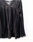 For Love & Lemons Black Blouse, Medium
