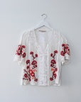 For Love & Lemons Floral Lace Blouse, Medium