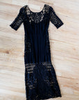 For Love & Lemons Black Lace Dress, Medium