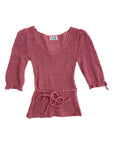 Peasant Top in Dusty Rose