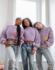 Lilac Crop Sweater
