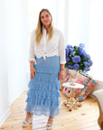 The Maxi Skirt in Periwinkle