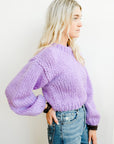 Kayla Sweater in Electric Purple