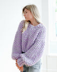 Lilac Crop Sweater