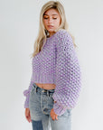 Lilac Crop Sweater