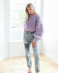Lilac Crop Sweater