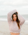 Blush and Grey Merino Wool Sweater - Lex & Lynne