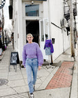 Lilac Crop Sweater