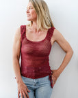 Tie Tank in Burgundy