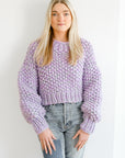 Lilac Crop Sweater