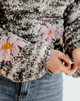 Pepper Floral in Pink 100% Sustainable Sweater - Lex & Lynne