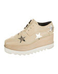 Stella McCartney Leather Platform in Beige, Size 39.5