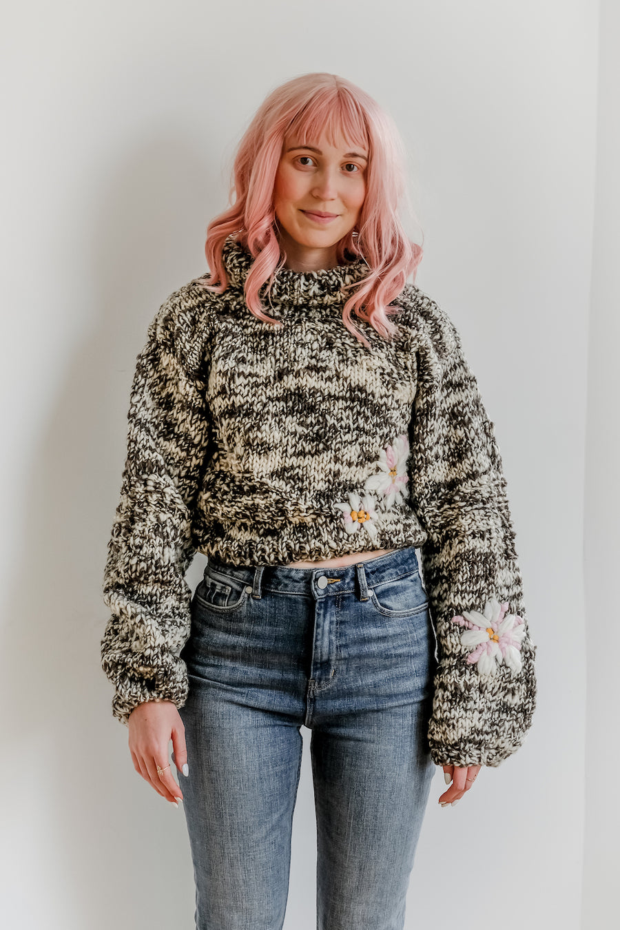 Pepper Floral in Multi 100% Sustainable Sweater - Lex & Lynne