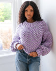 Lilac Crop Sweater