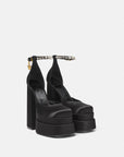 Versace Medusa Aevitas Platform Pumps in Black, Size 40
