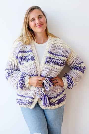 Kismet Cardigan in Purple