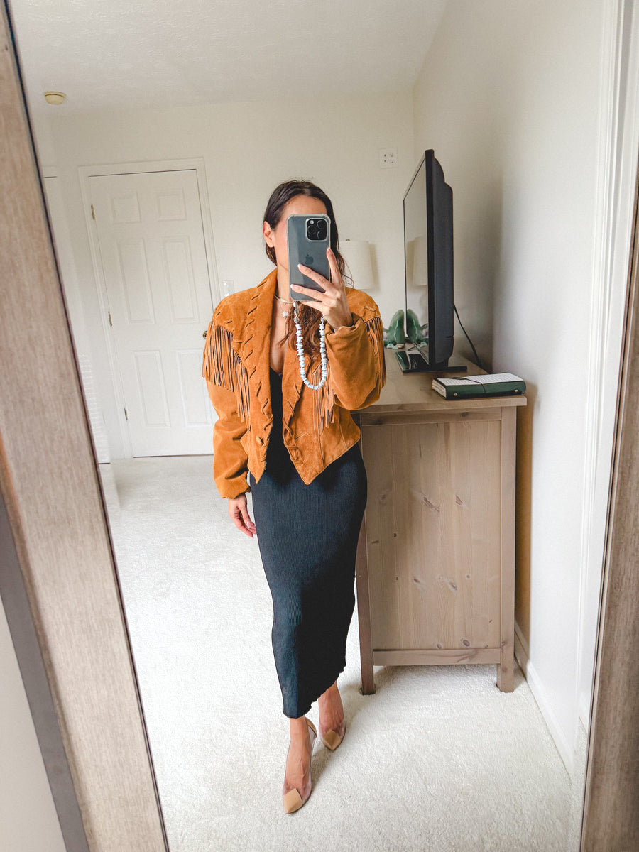 Vintage Suede Western Crop Jacket