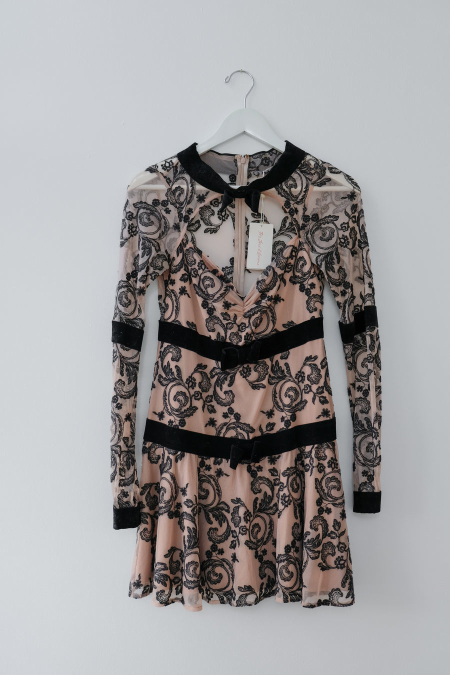 For Love & Lemons Nude Lace Dress, Size Medium