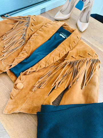 Vintage Suede Western Crop Jacket