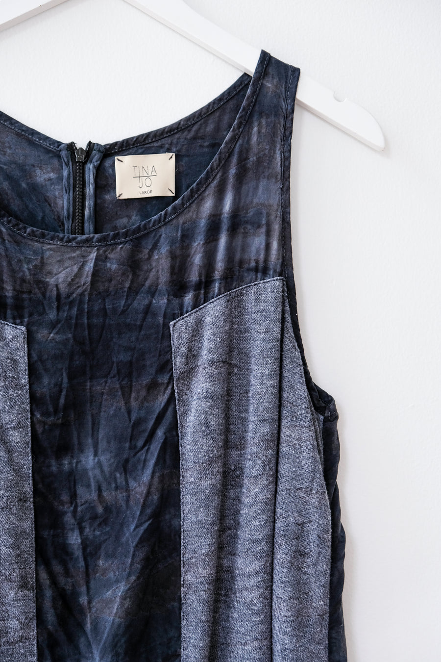 Tina + Jo Two-Tone Blue Mini Dess, Size Medium