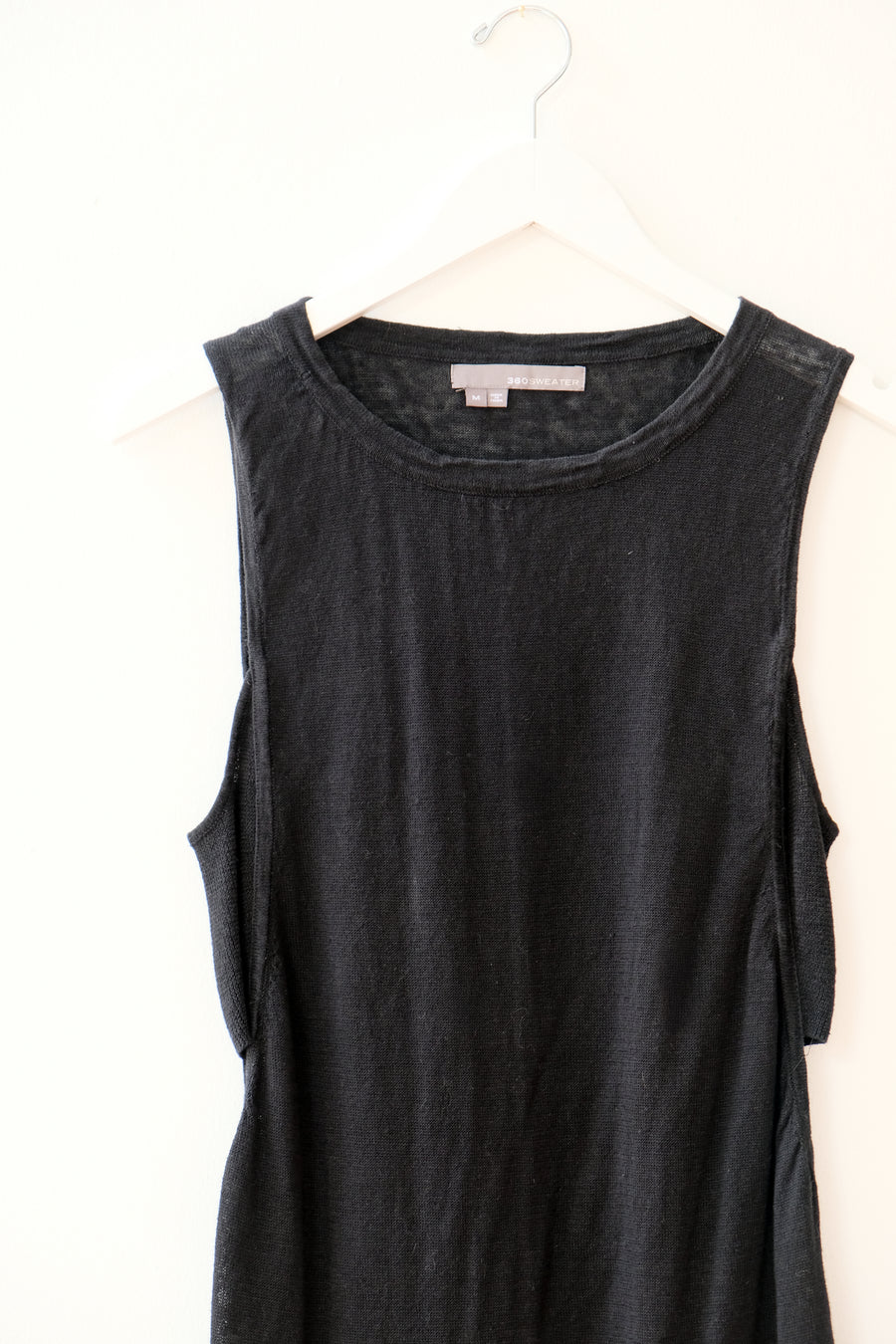 360 Cashmere Black Knit Dress, Size Medium