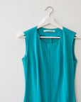 DVF Turquoise Tea Length Dress, Size 4